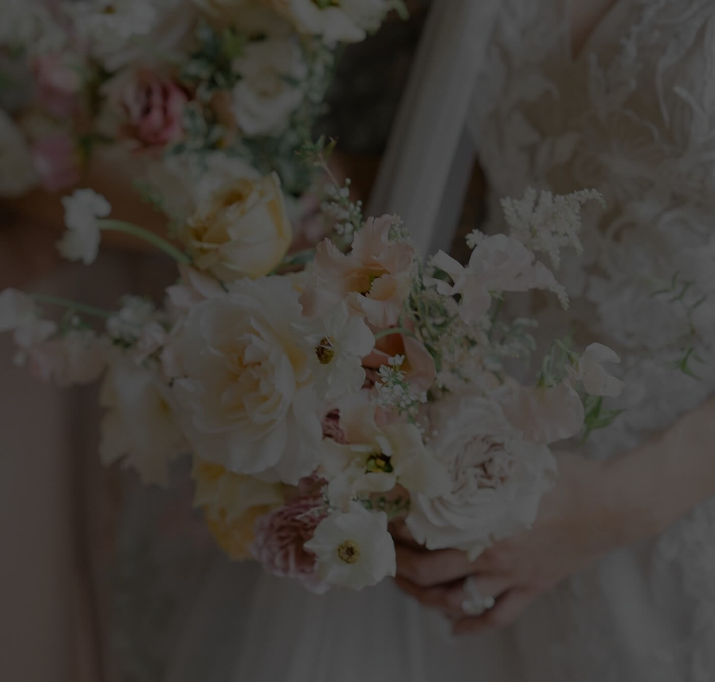 Bridal dress with flowers