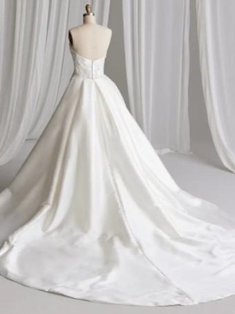 Sottero and Midgley Barcelona Detachable Train by Sottero and Midgley #5 default Ivory/Silver Accent thumbnail