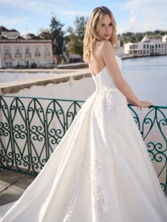 Sottero and Midgley Barcelona Detachable Train by Sottero and Midgley #3 Ivory/Silver Accent thumbnail