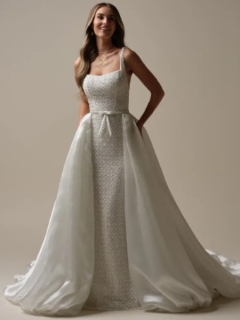 Sottero and Midgley Star Overskirt by Sottero & Midgley #0 default Ivory/Silver Accent thumbnail