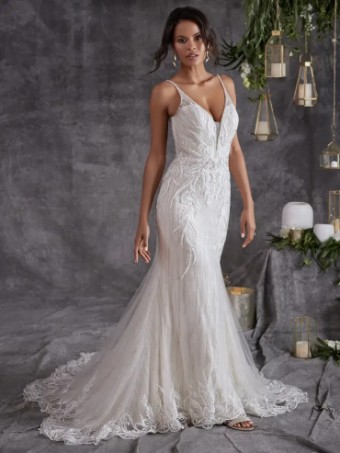 Sottero and Midgley Luella by Sottero & Midgley #0 default Ivory/Pewter Accent over Pearl thumbnail