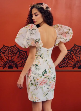 La Perle by Calla Blanche Palermo Sleeves by La Perle #1 default Floral Print thumbnail