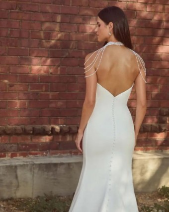 La Perle by Calla Blanche Paloma Shoulder Piece #1 default Ivory thumbnail
