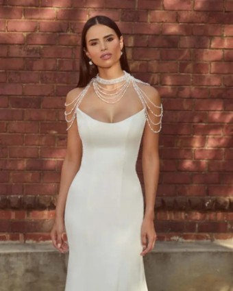 La Perle by Calla Blanche Paloma Shoulder Piece #0 default Ivory thumbnail