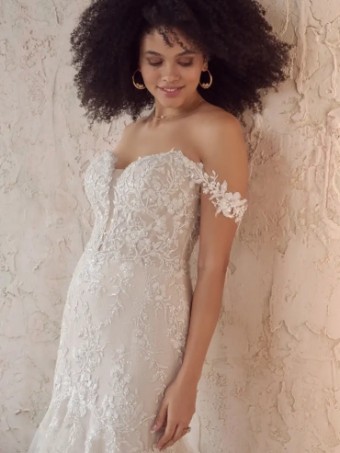 Maggie Sottero Lennon Cap Sleeves by Maggie Sottero #0 default Ivory/Pewter Accent thumbnail