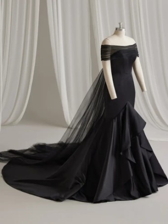 Maggie Sottero Taryn Shoulder Wrap by Maggie Sottero #1 All Black thumbnail