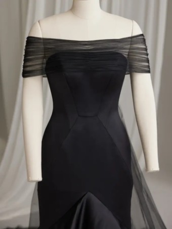 Maggie Sottero Taryn Shoulder Wrap by Maggie Sottero #2 All Black thumbnail