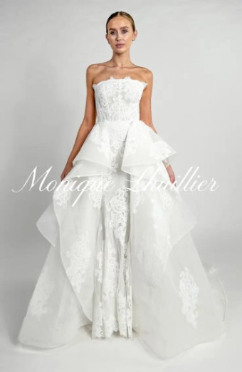 Monique Lhuillier Madame Butterfly Overskirt by Monique Lhuillier #0 default Silk White thumbnail