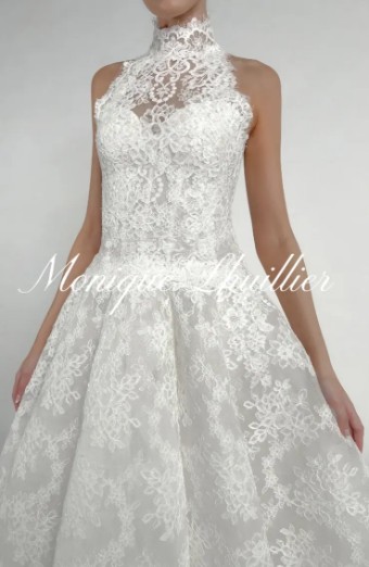 Monique Lhuillier Vittoria Halter Jacket by Monique Lhuillier #0 default Silk White thumbnail