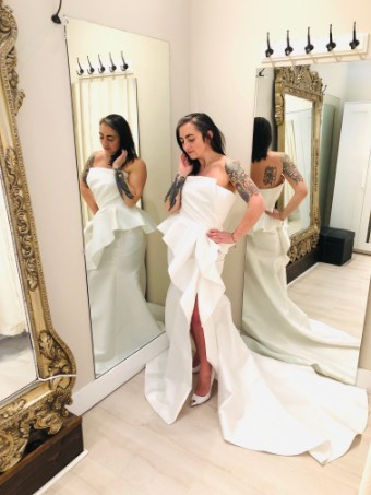 Monique Lhuillier Maxima by Monique Lhuillier #3 Silk White thumbnail