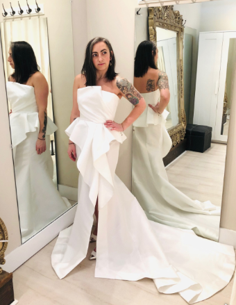 Monique Lhuillier Maxima by Monique Lhuillier #2 Silk White thumbnail