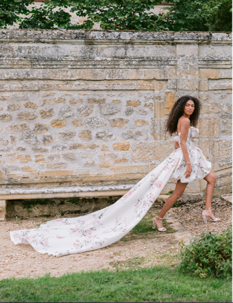 Monique Lhuillier Bon Bon (Full Length) by Monique Lhuillier #5 Ivory/Multi thumbnail