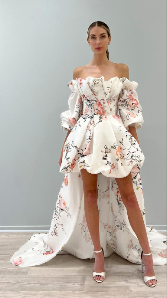 Monique Lhuillier Bon Bon (Full Length) by Monique Lhuillier #6 default Ivory/Multi thumbnail