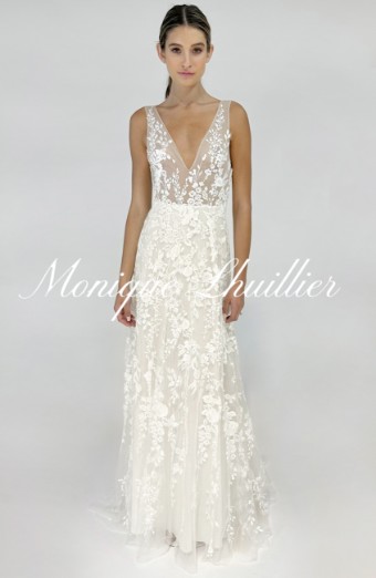 Monique Lhuillier Ivy by Monique Lhuillier #0 default Silk White/Nude thumbnail
