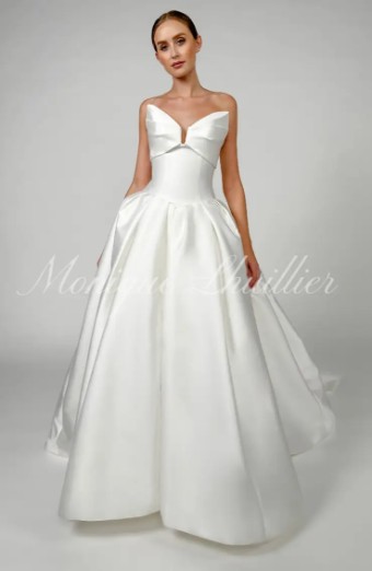 Monique Lhuillier Milan by Monique Lhuillier #1 Silk White thumbnail