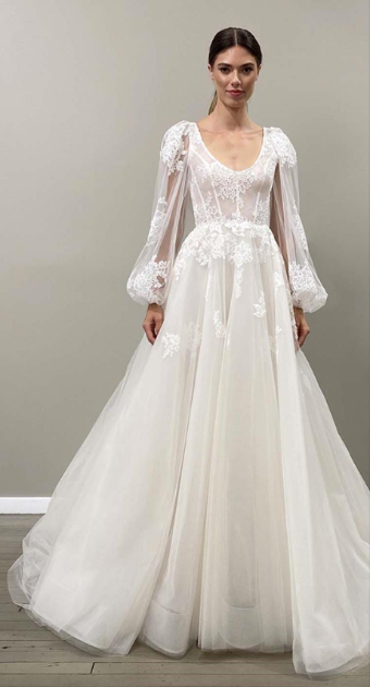 Monique Lhuillier Valentina by Monique Lhuillier #0 default Silk White thumbnail