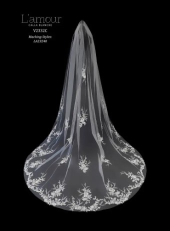 L'Amour by Calla Blanche Cheyenne Veil by L'Amour #0 default Ivory thumbnail
