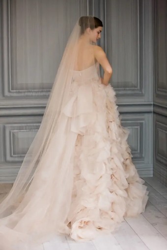 Monique Lhuillier Waltz Veil by Monique Lhuillier #0 default Silk White thumbnail