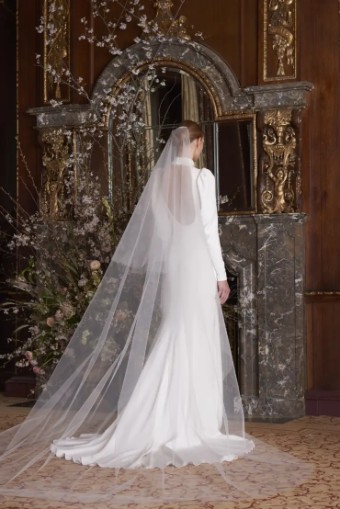 Monique Lhuillier Bardot Veil by Monique Lhuillier #0 default Silk White thumbnail