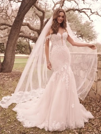 Maggie Sottero Lennon by Maggie Sottero #4 All Ivory (with ivory illusion) thumbnail
