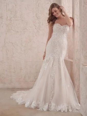 Maggie Sottero Lennon by Maggie Sottero #6 All Ivory (with ivory illusion) thumbnail
