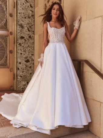 Maggie Sottero Zacasha by Maggie Sottero #0 default Ivory/Silver Accent (with natural illusion) thumbnail