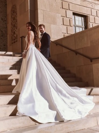 Maggie Sottero Zacasha by Maggie Sottero #1 Ivory/Silver Accent (with natural illusion) thumbnail