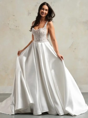 Maggie Sottero Zacasha by Maggie Sottero #2 Ivory/Silver Accent (with natural illusion) thumbnail