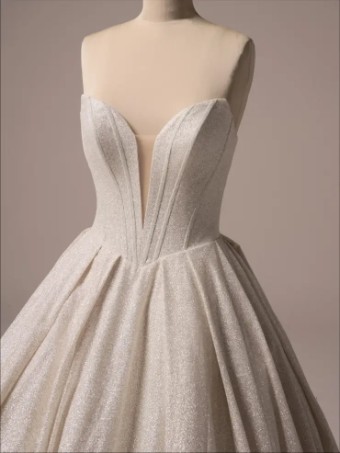Maggie Sottero Derrick Royale by Maggie Sottero #8 All Ivory (with ivory illusion) thumbnail