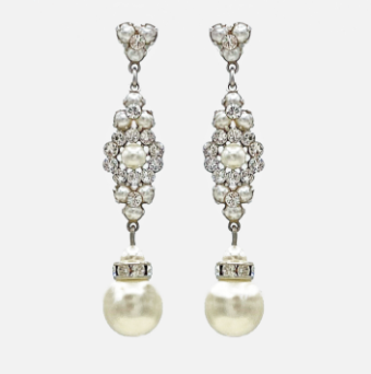 Paris by Deborah Moorland Devotion Earrings - Paris by Debra Moreland #3 default Silver/Light Ivory/Clear thumbnail