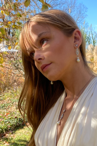 Paris by Deborah Moorland Devotion Earrings - Paris by Debra Moreland #0 default Silver/Light Ivory/Clear thumbnail
