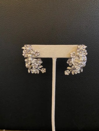Paris by Deborah Moorland Cotton Tail Earrings - Paris by Debra Moreland #0 default Silver/Shell White/Light Ivory/Clear thumbnail