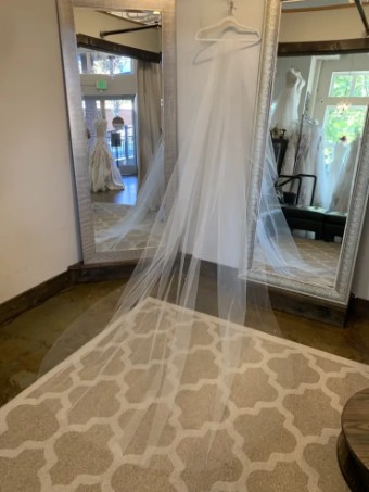 Paris by Deborah Moorland Casino Veil - Paris by Debra Moreland #0 default Ivory shimmer tulle thumbnail