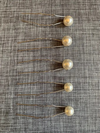 Paris by Deborah Moorland Bubbles Hairpins (set of 5) - Paris by Debra Moreland #0 default Silver/Light Ivory thumbnail