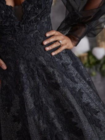 Rebecca Ingram Alexandria by Rebecca Ingram #7 Black (gown with Black Illusion) thumbnail
