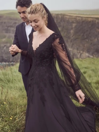 Rebecca Ingram Alexandria by Rebecca Ingram #5 Black (gown with Black Illusion) thumbnail