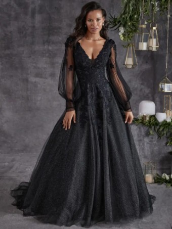 Rebecca Ingram Alexandria by Rebecca Ingram #2 Black (gown with Black Illusion) thumbnail