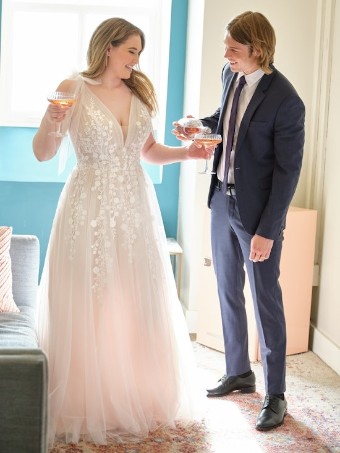 Rebecca Ingram Zinnia by Rebecca Ingram #0 default Ivory over Blush (with natural illusion) thumbnail