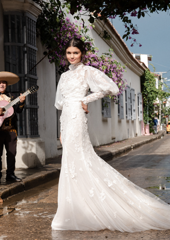 Bliss by Monique Lhuillier BL22215 by Bliss Monique Lhuillier (dress only) #0 default Silk White/Latte thumbnail