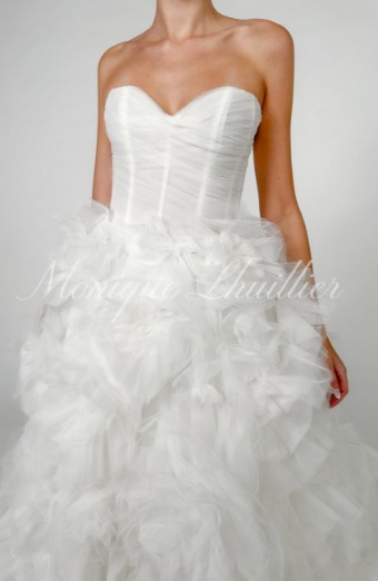 Bliss by Monique Lhuillier BL25205 by Bliss Monique Lhuillier #3 Silk White thumbnail