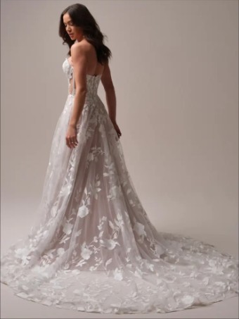 Maggie Sottero Natalie by Maggie Sottero #1 All Ivory (with ivory illusion) thumbnail