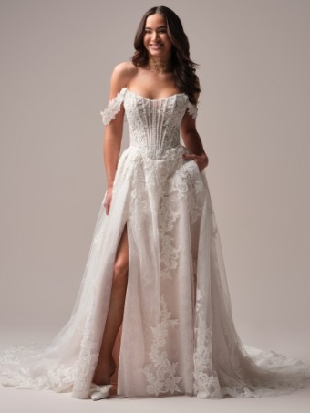 Sottero and Midgley Parker by Sottero & Midgley #2 All Ivory (with ivory illusion) thumbnail