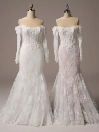 Maggie Sottero Takera (Long Sleeves) by Maggie Sottero #6 default All Ivory (with ivory illusion) thumbnail