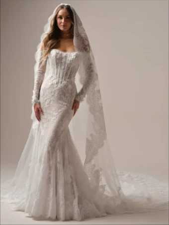 Maggie Sottero Takera (Long Sleeves) by Maggie Sottero #2 All Ivory (with ivory illusion) thumbnail