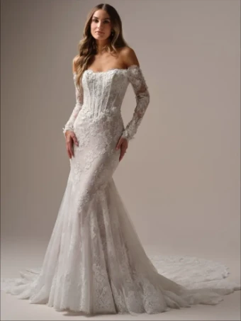 Maggie Sottero Takera (Long Sleeves) by Maggie Sottero #0 default All Ivory (with ivory illusion) thumbnail