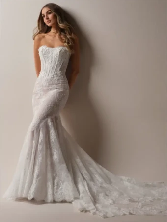 Maggie Sottero Takera (Long Sleeves) by Maggie Sottero #3 All Ivory (with ivory illusion) thumbnail
