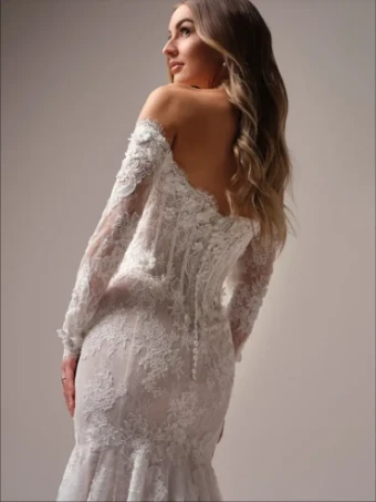 Maggie Sottero Takera (Long Sleeves) by Maggie Sottero #5 All Ivory (with ivory illusion) thumbnail