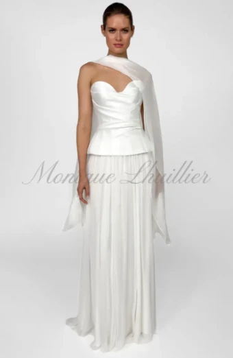 Monique Lhuillier Le Doux by Monique Lhullier #4 Silk White thumbnail