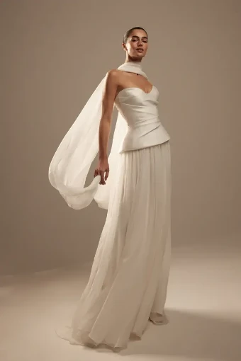 Monique Lhuillier Le Doux by Monique Lhullier #0 default Silk White thumbnail