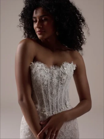 Maggie Sottero Takera (Strapless) by Maggie Sottero #1 Ivory Over Blush thumbnail